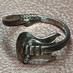 925 Sterling Silver Electric Guitar Ring